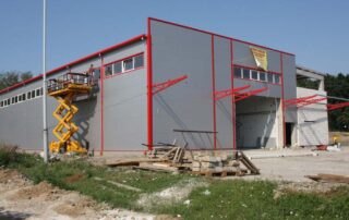 fémvázas csarnok építés